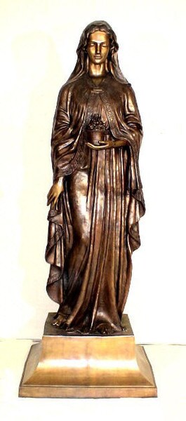 Blessed Mother Virgin Mary Life Size Bronze Statue Church Sculptures